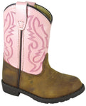 SMOKY MOUNTAIN BOOTS Hopalong Western Boots -3246 - Distress Brown/Pink - Toddler