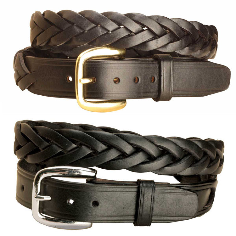 Tory Leather 1-1/4" Braided Leather Belt