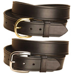 Tory Leather 1-1/2” Plain Leather Belt / Brass or Nickel Buckle