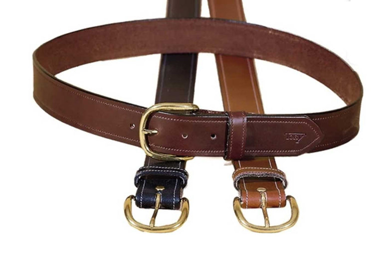 Tory Leather 1-1/2” Stitched Leather Belt