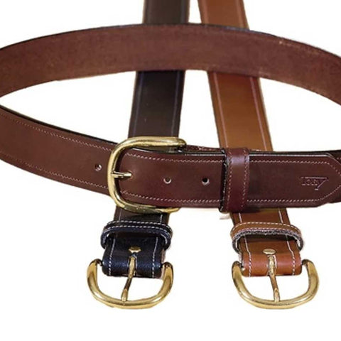 Tory Leather 1-1/2” Stitched Leather Belt