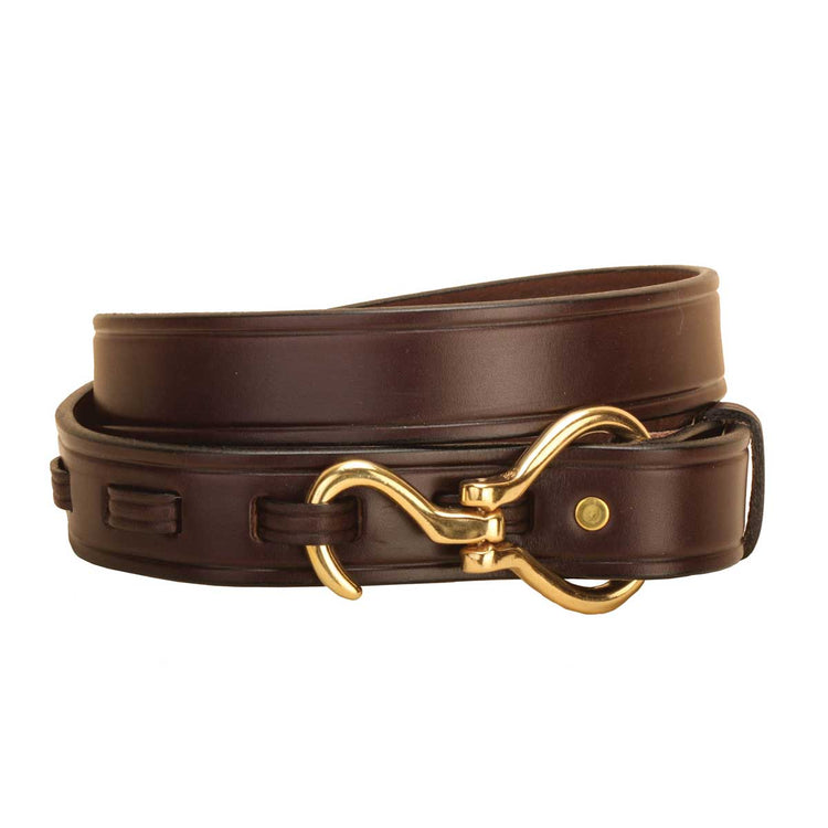 Tory Leather Brass Hoof Pick Buckle Leather Belt