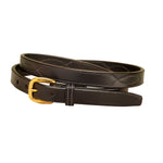 Tory Leather 3/4”  Repeated Stitched Pattern Leather Belt