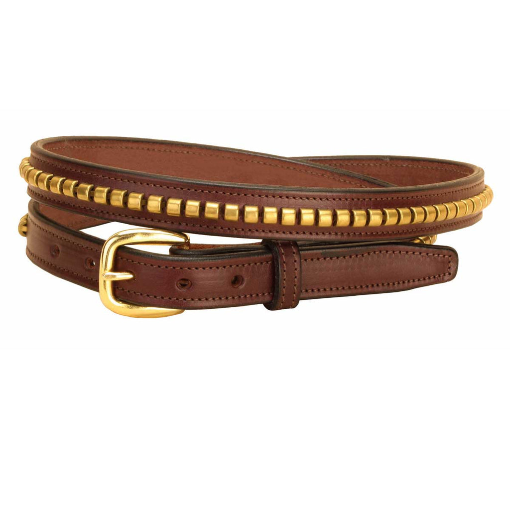 Tory Leather 3/4" Brass Clincher Leather Belt