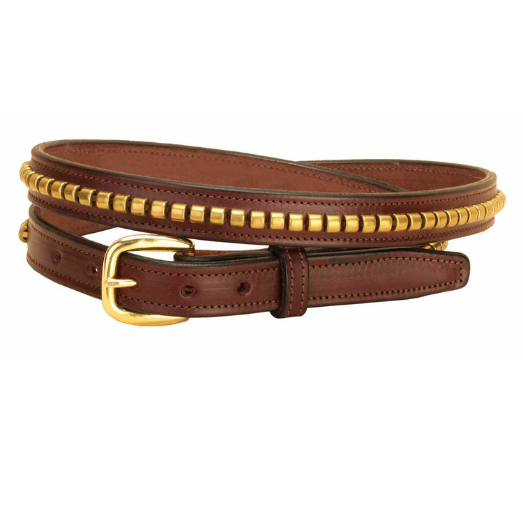 Tory Leather 3/4" Brass Clincher Leather Belt