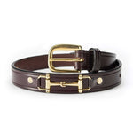 Tory Leather 1" Snaffle Bit Leather Belt with Nickel Hardware