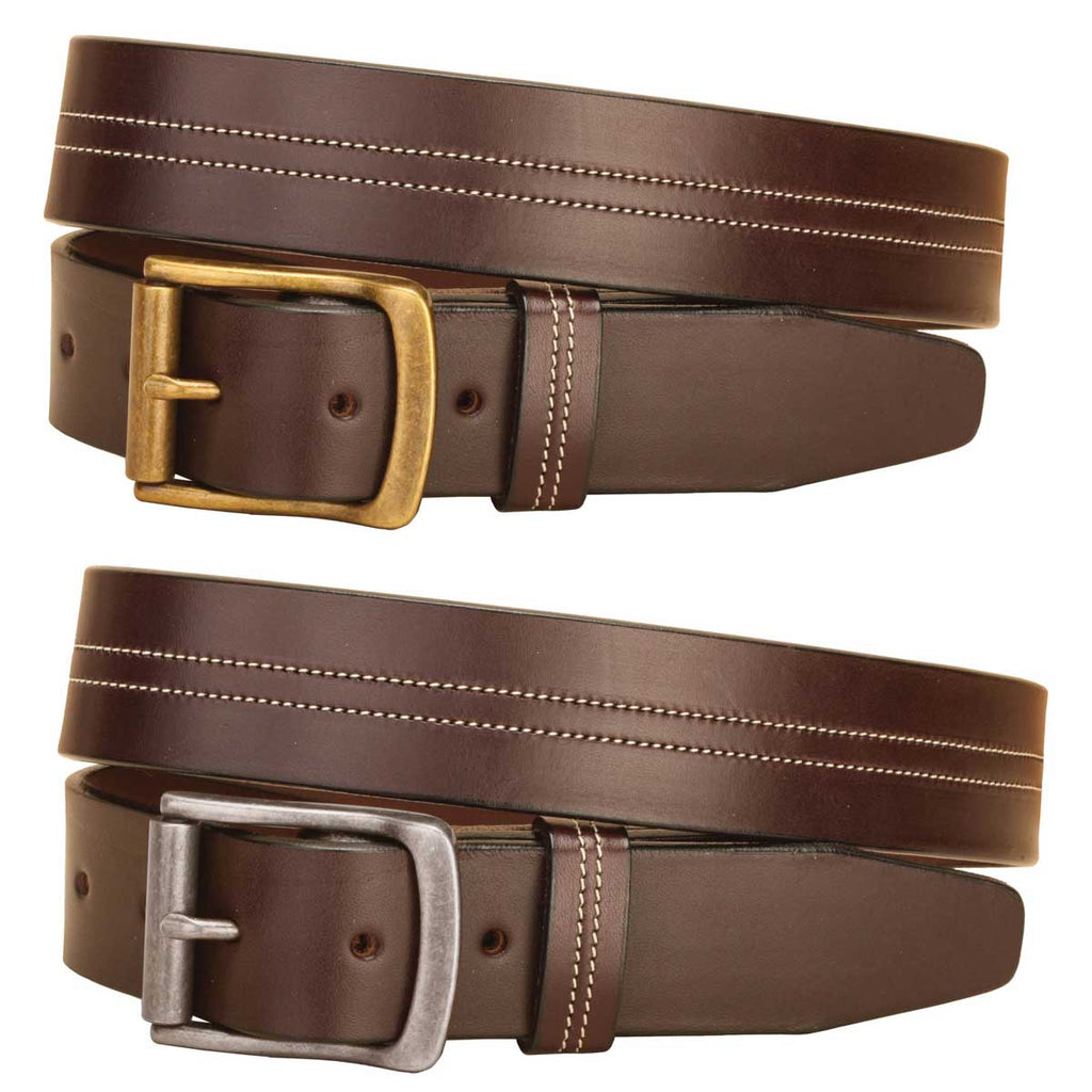 Tory Leather 1" Green Ribbon Belt with Brass Hardware