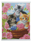 Crystal Arts Scroll Kit Playful Kittens