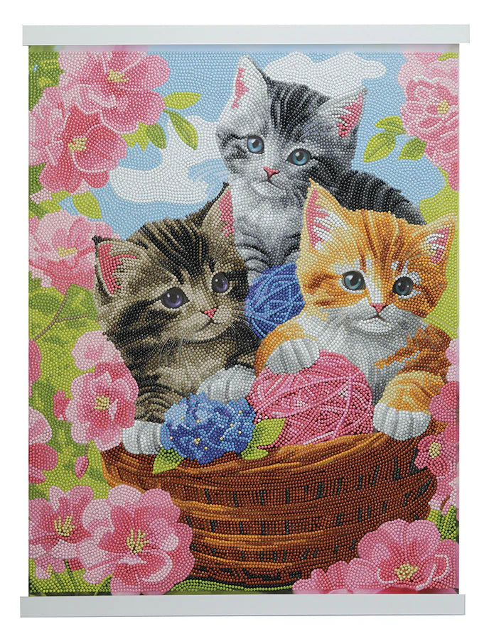 Crystal Arts Scroll Kit Playful Kittens