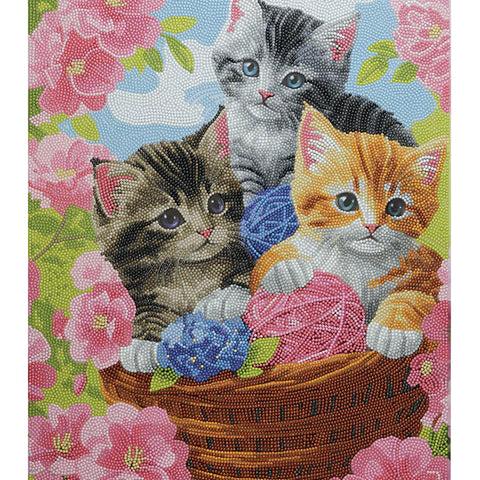 Crystal Arts Scroll Kit Playful Kittens