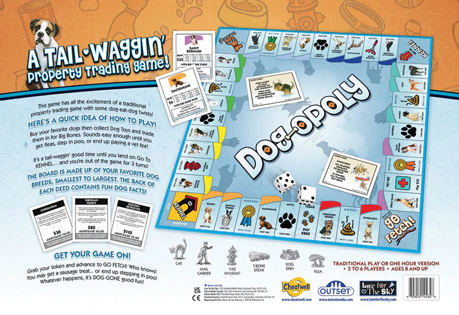 Late For The Sky Dog-Opoly NEW Design