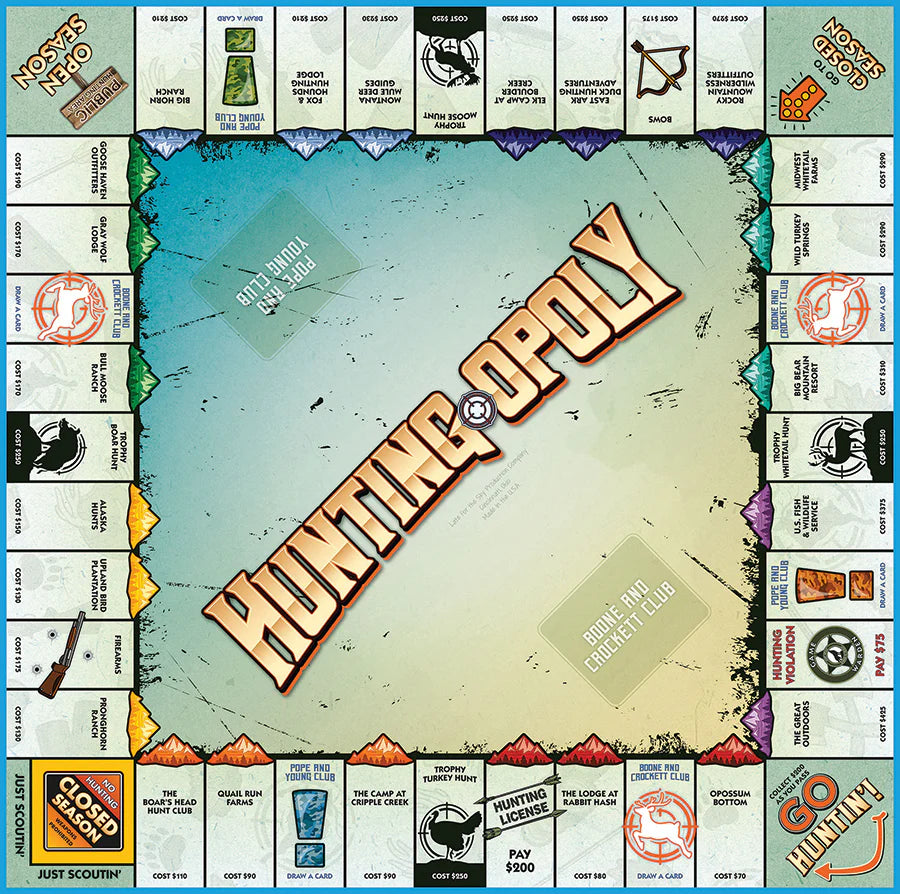 Late For The Sky Hunting-opoly NEW Design