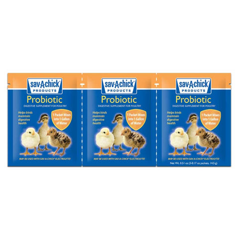 Sav-A-Chick Probiotic Supplement - 3 Packets .17Oz Free Shipping