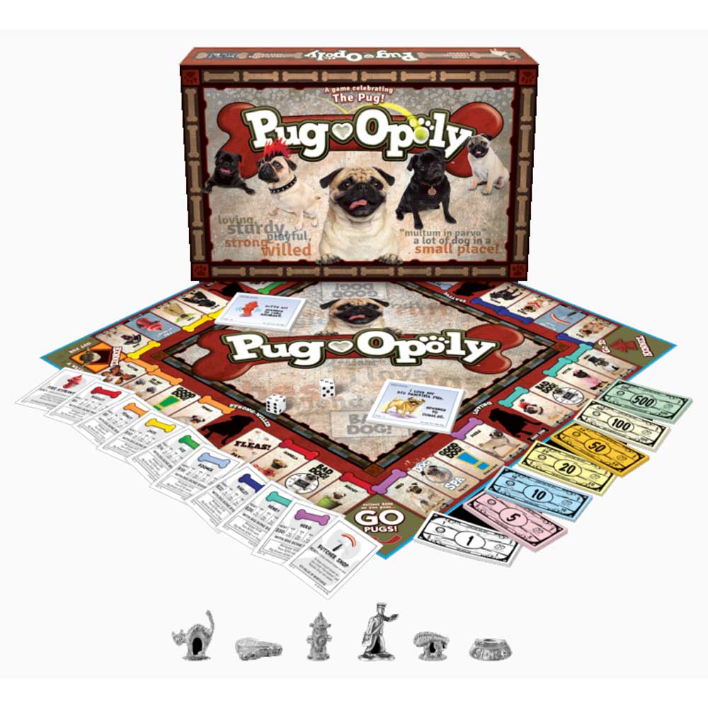 Late For The Sky Pug-opoly Dog Theme