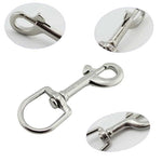 Zinc Alloy Swivel Eye Bolt Snap Hooks Nickel Plated Spring Pet Buckle Trigger Keychain Clips for Linking Pet Lanyards, Dog Leashes, Handmade Crafts(Pack of 4) (Silver）