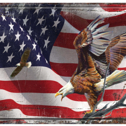 River's Edge Tempered Glass Cutting Board - American Flag