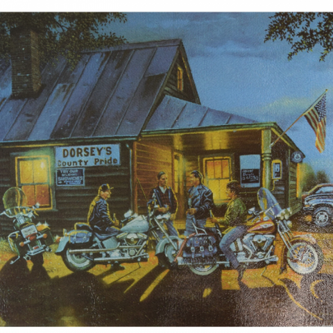 River's Edge Tempered Glass Cutting Board - MotorCycle Dorsey'S Country Pride