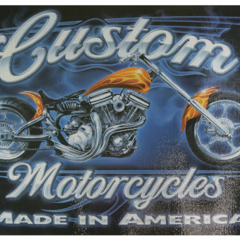 River's Edge Tempered Glass Cutting Board - Custom Motorcycles