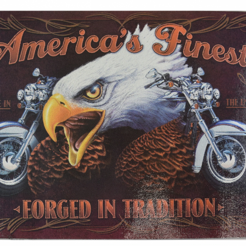 River's Edge Tempered Glass Cutting Board - MotorCycle American Finest
