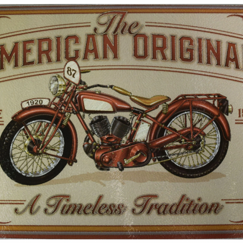 River's Edge Tempered Glass Cutting Board - MotorCycle The American Original