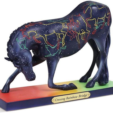 Painted Ponies Crossing Rainbow Bridge Horse Figurine