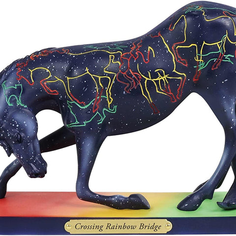 Painted Ponies Crossing Rainbow Bridge Horse Figurine