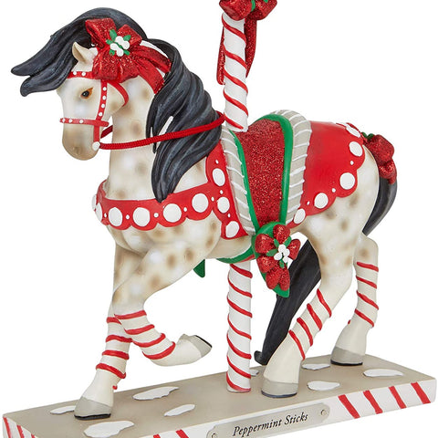 Painted Ponies Peppermint Stick Carousel Horse Figurine