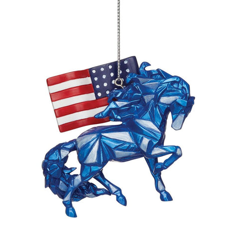 Painted Ponies Wild Blue Remembering 9/11 Horse Ornament