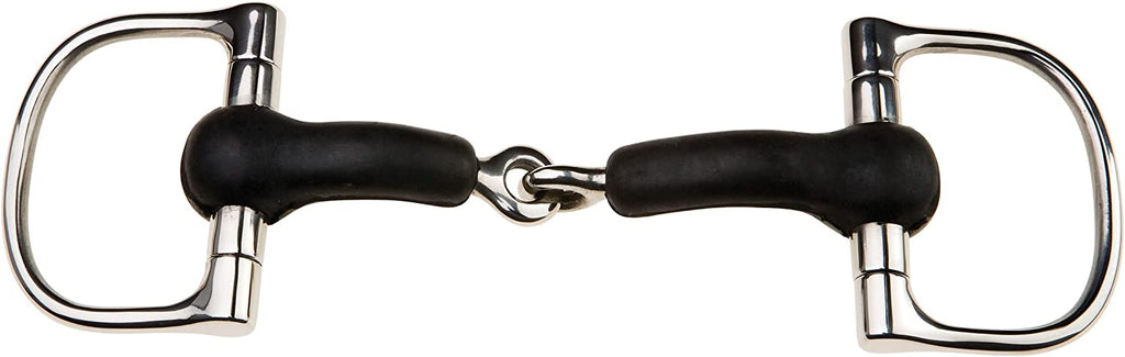 JP Korsteel Rubber Mouth Dee Snaffle Bit - 4.75