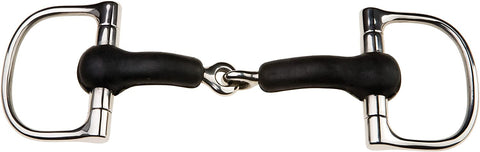 JP Korsteel Rubber Mouth Dee Snaffle Bit - 4.75