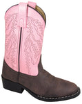 SMOKY MOUNTAIN BOOTS Monterey Western Boots -1574 - Brown/Pink - Youth