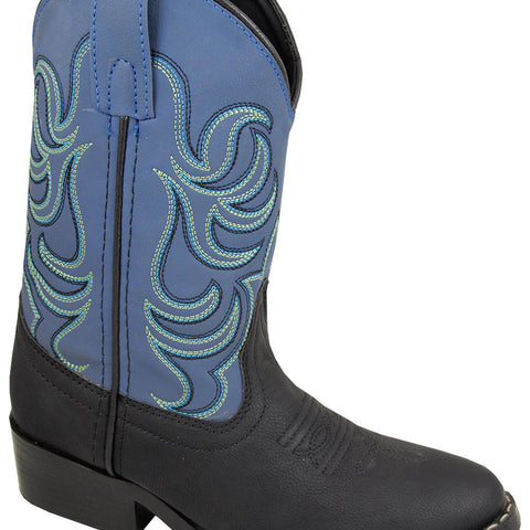 SMOKY MOUNTAIN BOOTS Monterey Western Boots -1576 - Black/Blue - Youth