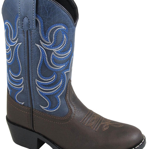 SMOKY MOUNTAIN BOOTS Monterey Western Boots -1759 - Brown/Navy - Toddler / Youth