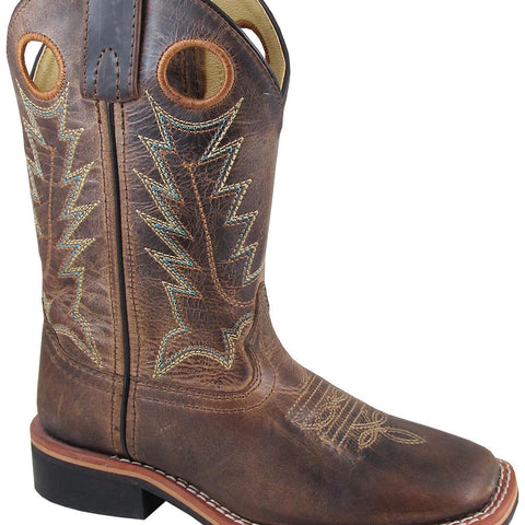 SMOKY MOUNTAIN BOOTS JESSE Western Boots -3668 - Waxed Distressed Brown - Toddler / Youth