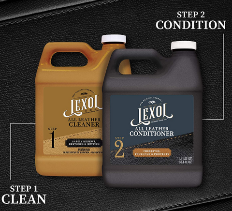 Lexol Leather Care Kit Cleaner and Conditioner, Includes 2 Applicator Sponges
